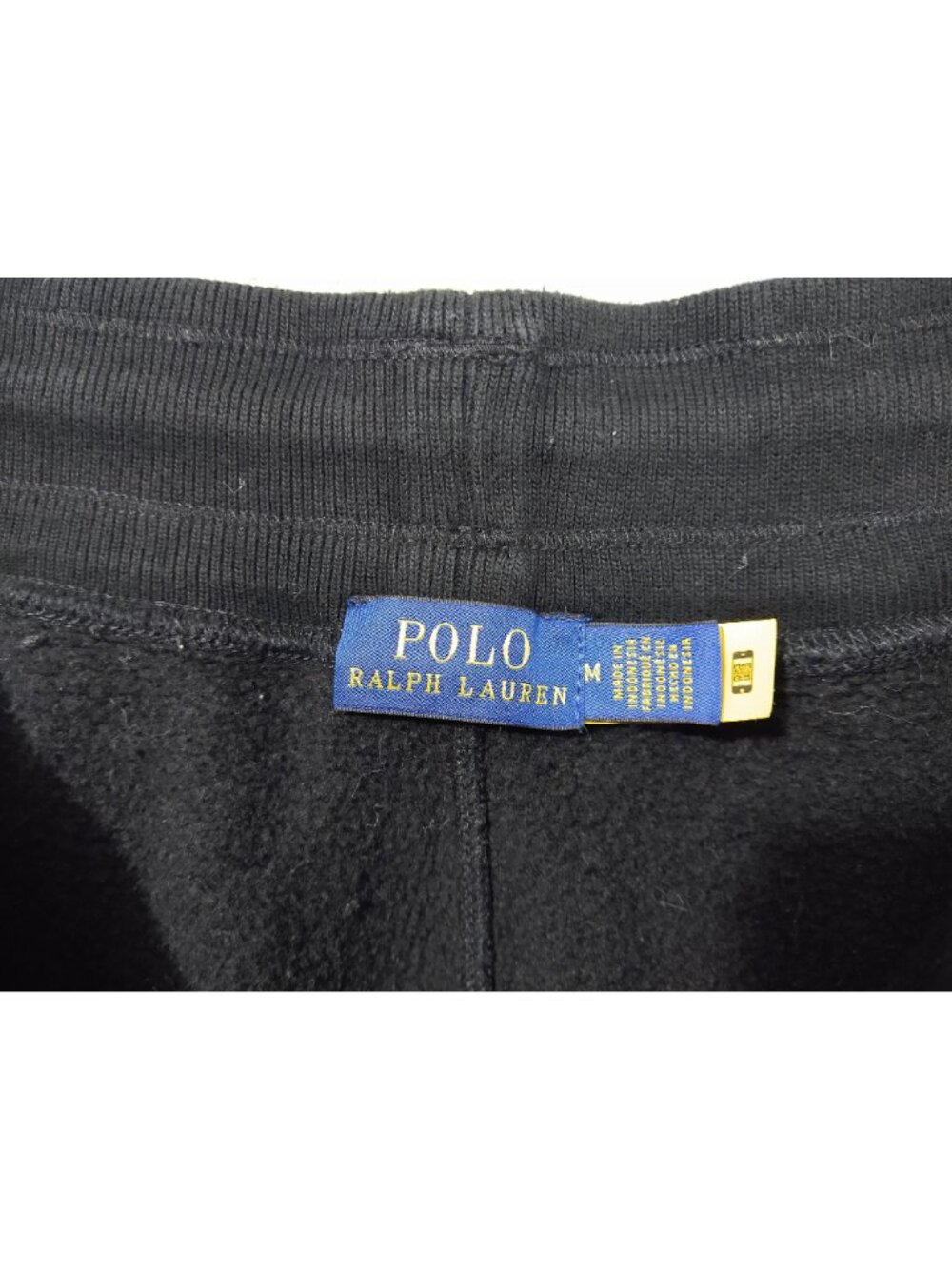 Polo Ralph Lauren Joggers Pants Mens Medium Black Elastic Waist Drawstring Pony - Picture 7 of 10